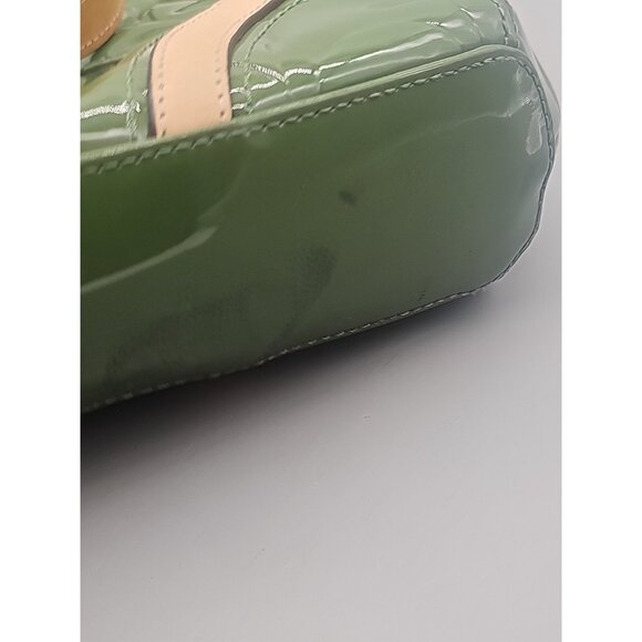 COACH F22322 PEYTON Embossed Green Medium Purse / Hand Bag Flaw - Picture 10 of 11